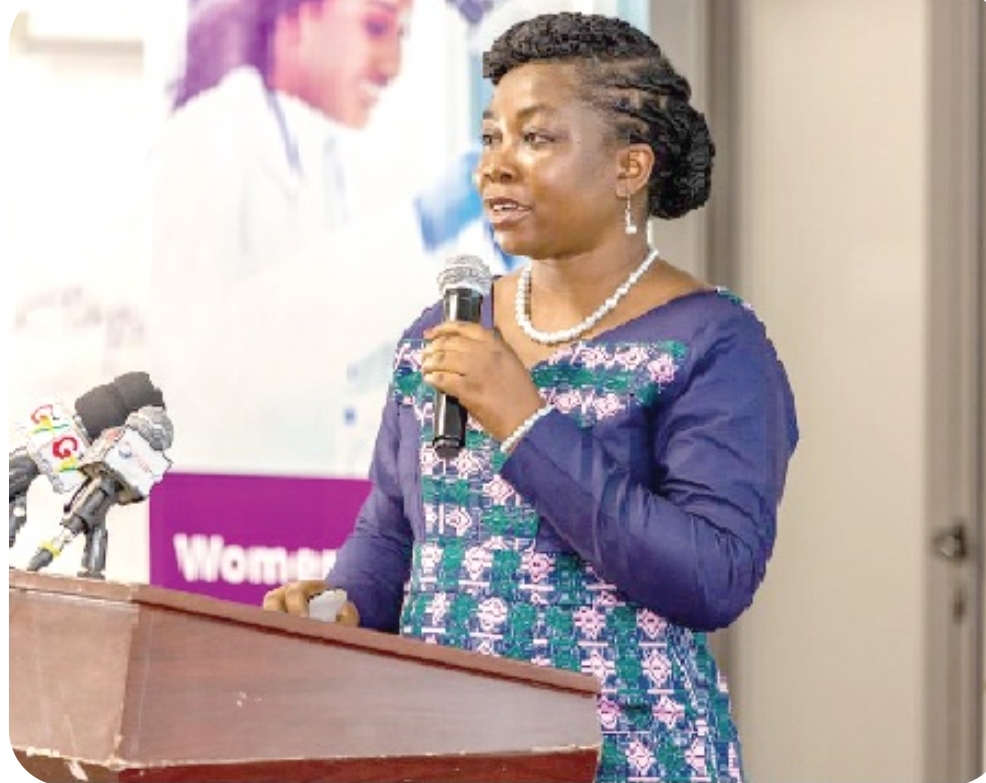 Prof. Marian Asantewah Nkansah, Associate Professor at the Department of Chemistry, KNUST, addressing participants in the event