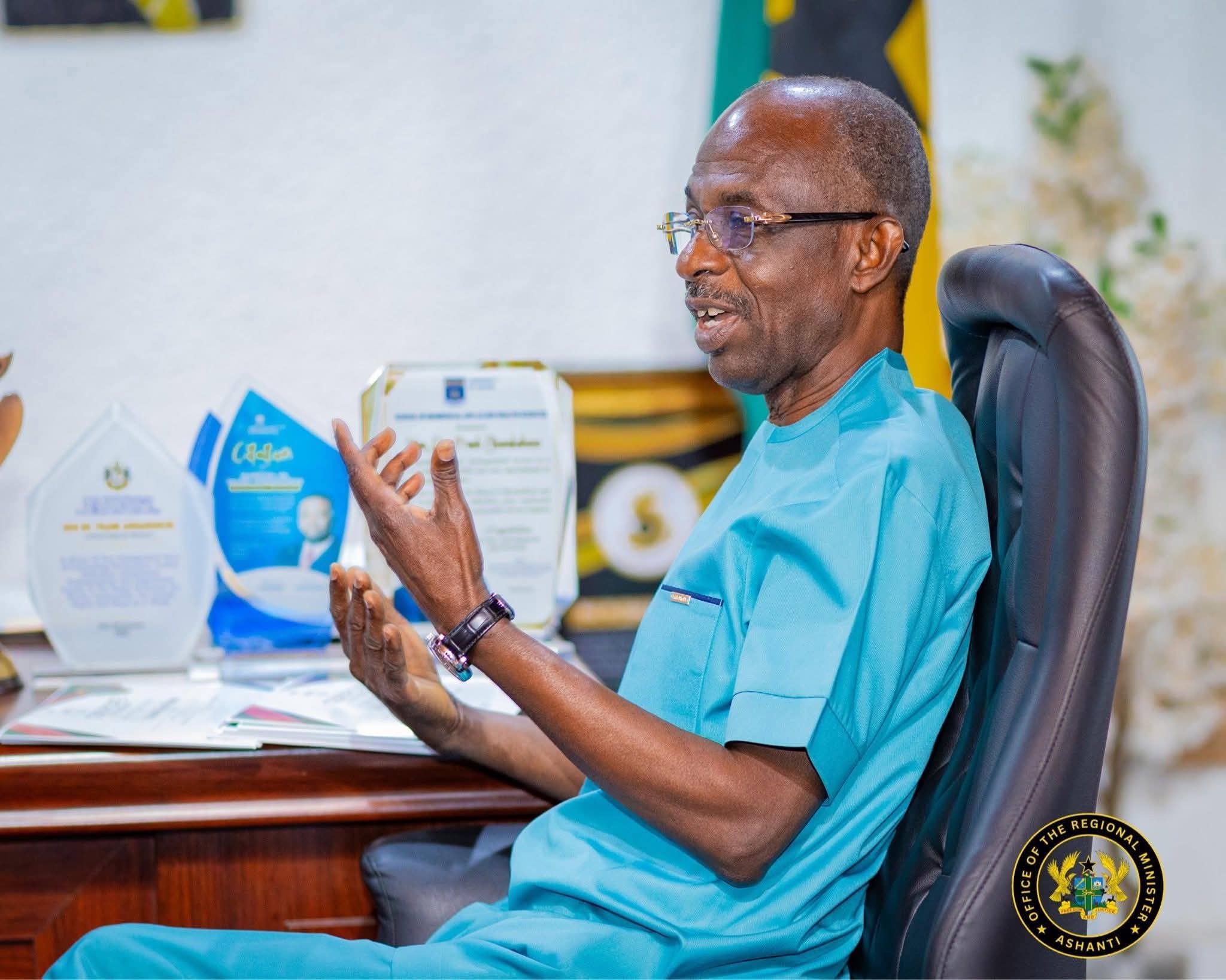 The Ashanti Regional Minister, Hon Amoakohene, welcomed the National Democratic Congress’ National Chairman, Johnson Asiedu Nketia, at the Regional Coordinating Council today.